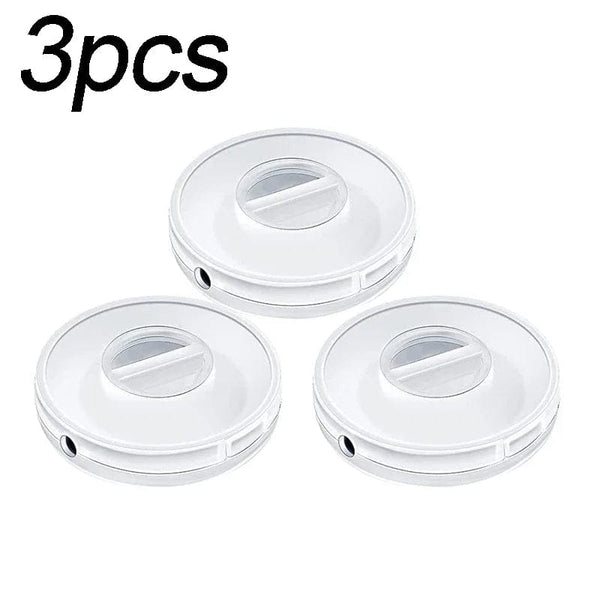 Planet Gates B-3Pcs Tie 1/2/3Pcs Transparent Charging Cord Organizer Portable Charger Cord Holder Round Storage Case Retractable Reel Box Cable Winder