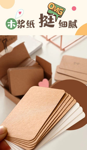 Planet Gates B 50/100/200sheets/box DIY Journal Portable can Punching Blank Card Memory Message Convenient Card Greeting Cards Notepad