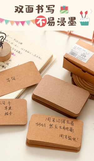 Planet Gates B 50/100/200sheets/box DIY Journal Portable can Punching Blank Card Memory Message Convenient Card Greeting Cards Notepad