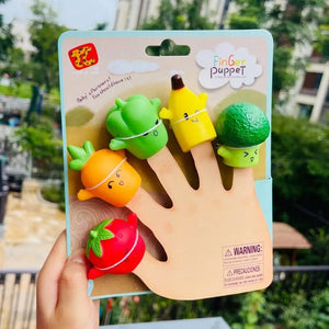 Planet Gates B 5PCS Mini Animal Hand Puppet Puppy Doll Finger Puppet Toy Set Montessori Sensory Toys Preschool Parent-Child Storytelling Toys