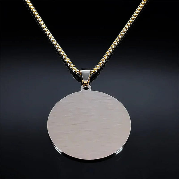 Planet Gates B 60CM BOX GD Tetragrammaton Jehovah Yahweh Hebrew Alphabet Necklace Women Men Stainless Steel Jewish Christianity Pendant Necklace Jewelry