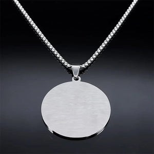 Planet Gates B 60CM BOX GD Tetragrammaton Jehovah Yahweh Hebrew Alphabet Necklace Women Men Stainless Steel Jewish Christianity Pendant Necklace Jewelry
