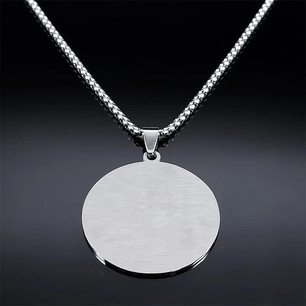 Planet Gates B 60CM BOX GD Tetragrammaton Jehovah Yahweh Hebrew Alphabet Necklace Women Men Stainless Steel Jewish Christianity Pendant Necklace Jewelry