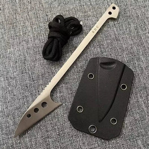 Planet Gates B 9Cr18Mov Stainless Steel Axe blade Kinfe Pendant Outdoor Decorations Necklace Bracelet Camping Gear EDC Tools K-sheath Bead Chai