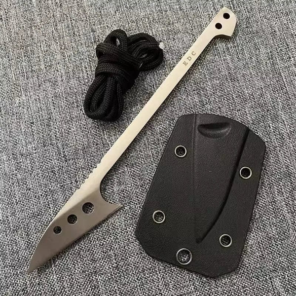 Planet Gates B 9Cr18Mov Stainless Steel Axe blade Kinfe Pendant Outdoor Decorations Necklace Bracelet Camping Gear EDC Tools K-sheath Bead Chai