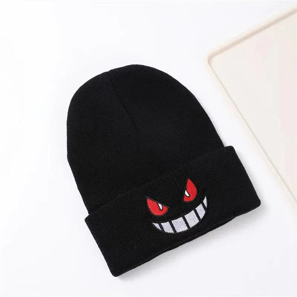 Planet Gates B Anime Unisex Winter Gengar Hat Adult Kids Embroidered Knitted Autumn Winter Warm Hat Christmas Gift Cosplay Prop