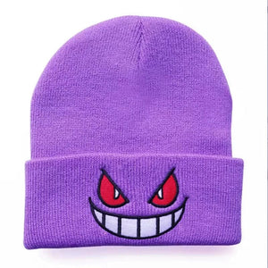 Planet Gates B Anime Unisex Winter Gengar Hat Adult Kids Embroidered Knitted Autumn Winter Warm Hat Christmas Gift Cosplay Prop