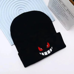 Planet Gates B Anime Unisex Winter Gengar Hat Adult Kids Embroidered Knitted Autumn Winter Warm Hat Christmas Gift Cosplay Prop