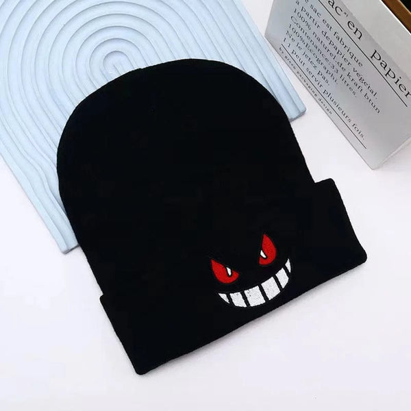 Planet Gates B Anime Unisex Winter Gengar Hat Adult Kids Embroidered Knitted Autumn Winter Warm Hat Christmas Gift Cosplay Prop