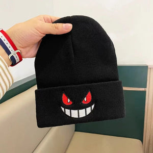 Planet Gates B Anime Unisex Winter Gengar Hat Adult Kids Embroidered Knitted Autumn Winter Warm Hat Christmas Gift Cosplay Prop