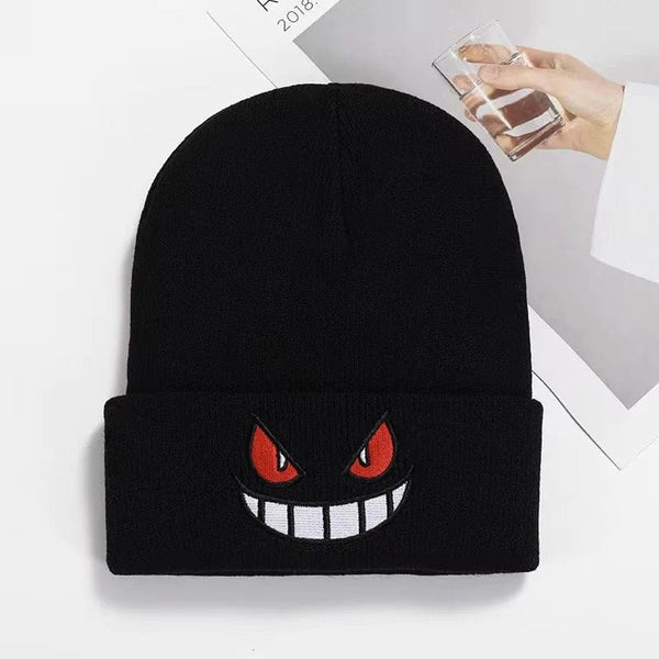 Planet Gates B Anime Unisex Winter Gengar Hat Adult Kids Embroidered Knitted Autumn Winter Warm Hat Christmas Gift Cosplay Prop