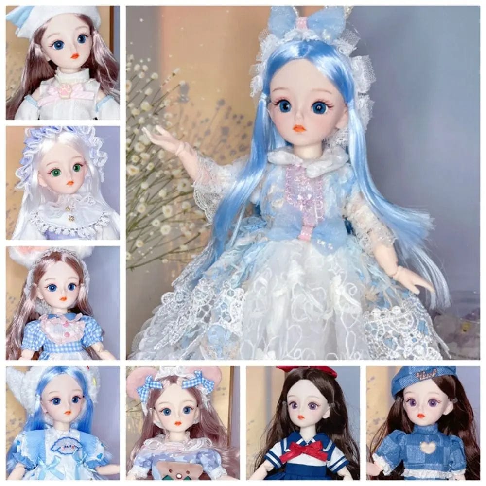 Planet Gates B BJD Dolls and Clothes with Multiple Movable Joints 30cm 1/6 3D Simulated Eye Hinge Doll Girl's DIY Dress Up Birthday Gift Toy