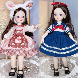 Planet Gates B BJD Dolls and Clothes with Multiple Movable Joints 30cm 1/6 3D Simulated Eye Hinge Doll Girl's DIY Dress Up Birthday Gift Toy