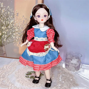 Planet Gates B BJD Dolls and Clothes with Multiple Movable Joints 30cm 1/6 3D Simulated Eye Hinge Doll Girl's DIY Dress Up Birthday Gift Toy
