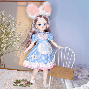 Planet Gates B BJD Dolls and Clothes with Multiple Movable Joints 30cm 1/6 3D Simulated Eye Hinge Doll Girl's DIY Dress Up Birthday Gift Toy