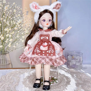 Planet Gates B BJD Dolls and Clothes with Multiple Movable Joints 30cm 1/6 3D Simulated Eye Hinge Doll Girl's DIY Dress Up Birthday Gift Toy