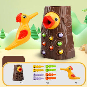 Planet Gates B / CHINA Intelligence Development Of Woodpecker Insect Catching Game Toy, Early Education Magnetic Fishing Toys for Children Kids Gifts