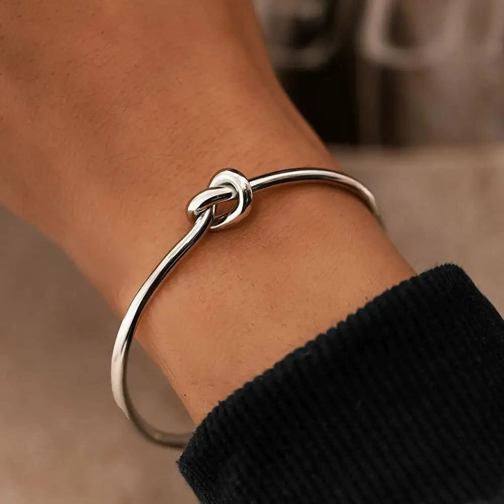 Planet Gates B / China Stainless Steel Bracelets Vintage Fashion Woven Twist Texture Bangles For Women Jewelry Statement Street Wear Goth Gifts