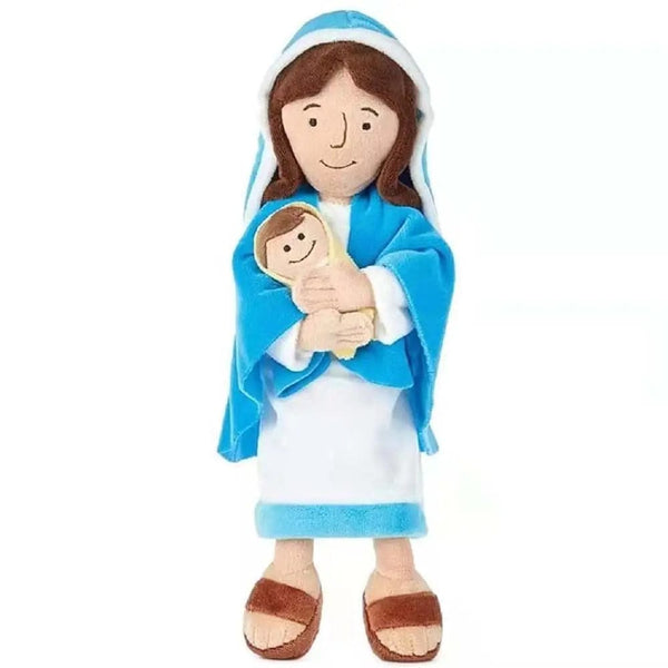 Planet Gates B Christ Religious Home Decoration Virgin Mary Educational Doll Virgin Mary Plush Toy Plush Pillow Jesus Plush Doll Stuffed Toy