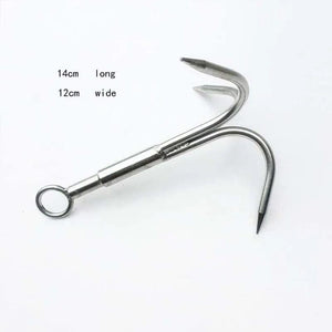 Planet Gates B Folding Gravity Grab Hook Outdoor Rock Climbing Rescue Claw Survival Mountaineering Hook Tool Multifunctional Stainless Steel