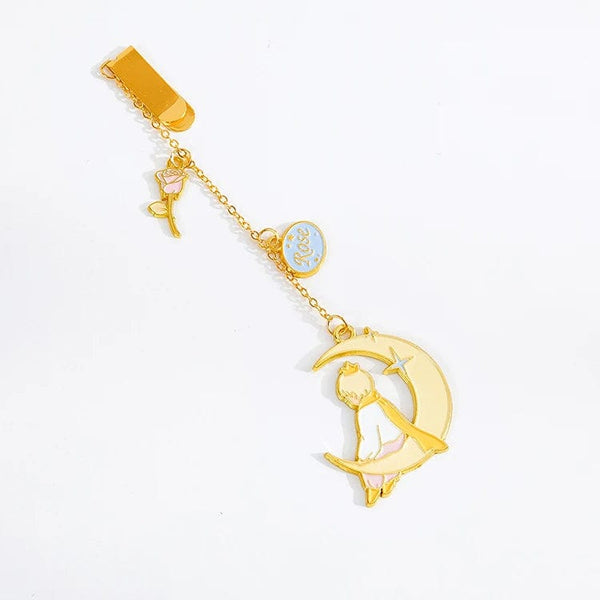 Planet Gates B Little Prince Planet Series 12 Design Chain/Metal Bookmark Creative Decorative Office Supplies Student Gift Teacher Reading