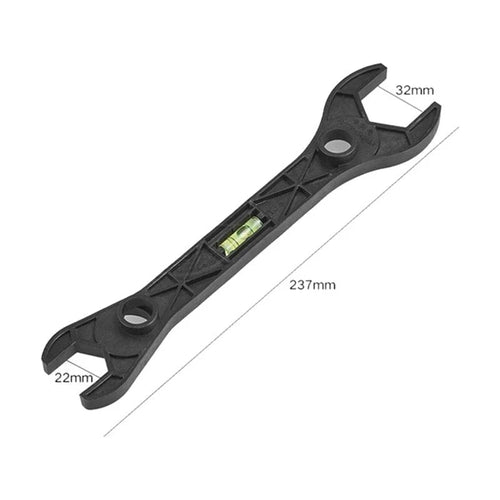 Planet Gates B Multifunctional Dual Headed Wrench With Level Manual Tap Spanner Repair Plumbing Tools For Household Faucet Pipe And Toilet