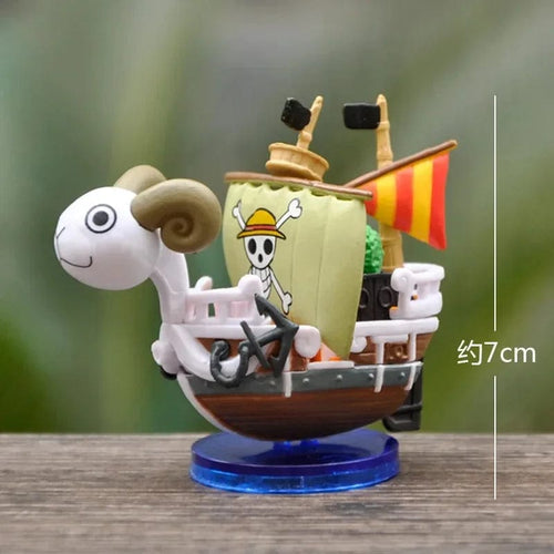Planet Gates B One Piece Ship Figure Luffy Model Toy Peripheral Super Cute Mini Boat Assembled Model One Piece Ship Kid Birthday Gift