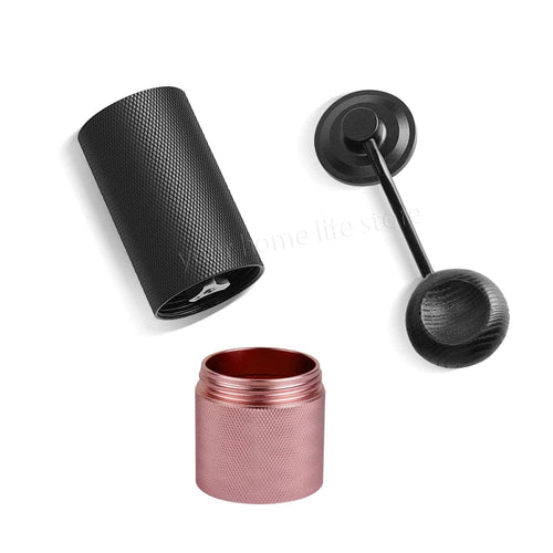 Planet Gates B -pink AL case Manual Coffee Grinder Stainless Steel Adjustable Hand Burr Coffee Bean Manual Burr Grinder for Aeropress Espresso French Press