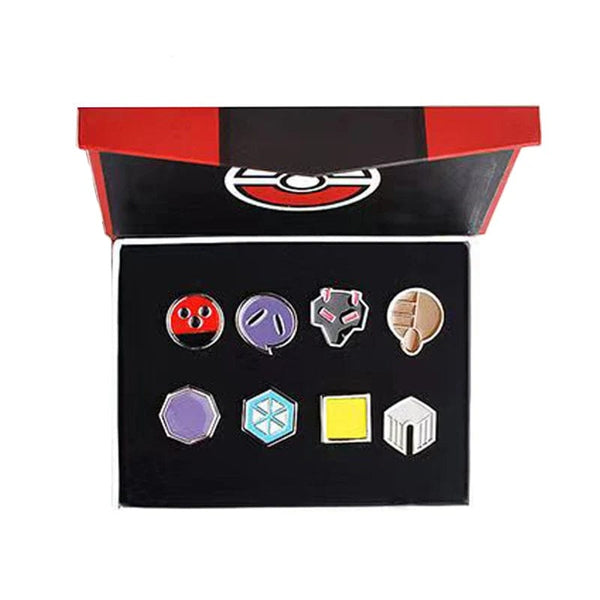 Planet Gates B Pokemon Gym Badges Kanto Johto Hoenn Sinnoh Unova Kalos League Region Pins Brooches Orange Islands Box Collection Pocket Monster