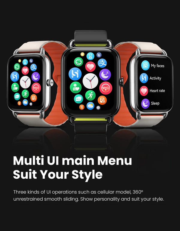 Planet Gates B TWO Straps HAYLOU RS4 Plus Smartwatch 1.78'' AMOLED Display 105 Sports Modes 10-day Battery Life Smart Watch SpO₂ Heart Rate Sleep Monitor