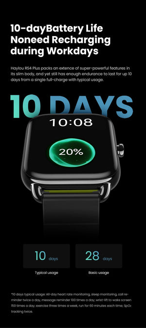 Planet Gates B TWO Straps HAYLOU RS4 Plus Smartwatch 1.78'' AMOLED Display 105 Sports Modes 10-day Battery Life Smart Watch SpO₂ Heart Rate Sleep Monitor