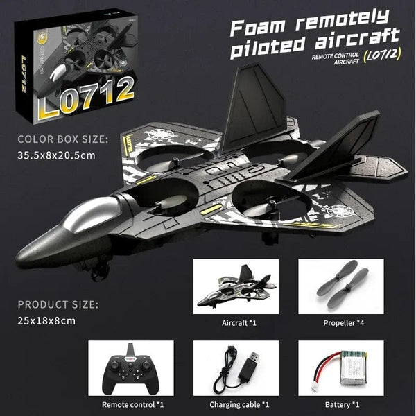 Planet Gates B With 1 Battery L0712 RC Plane 2.4G Remote Control Aircraft Gravity Sensing Helicopter Glider with Light EPP Foam Fighters for Boys Children