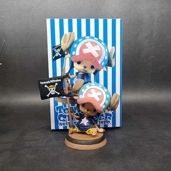 Planet Gates B / With box 9cm One Piece Figure Anime Chopper With Flag Action Figurine Doll Model Toys PVC Statue Collection Car Decoration Children Gifts