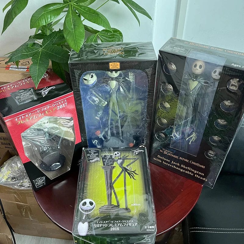 Planet Gates B / with box The Nightmare Before Christmas Jack Skellington Action Figure 12 Face Jack Jack Chair Special Version Model Toy Hallowen Present