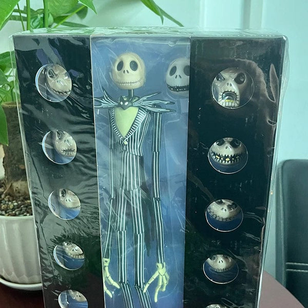 Planet Gates B / with box The Nightmare Before Christmas Jack Skellington Action Figure 12 Face Jack Jack Chair Special Version Model Toy Hallowen Present