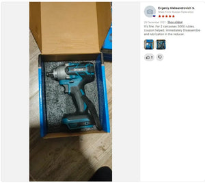 Planet Gates B Without Battery / CHINA Drillpro 520N.M Brushless Cordless Electric Impact Wrench 1/2 inch Socket Wrench Power Tools Rechargeable For Makita 18V Battery