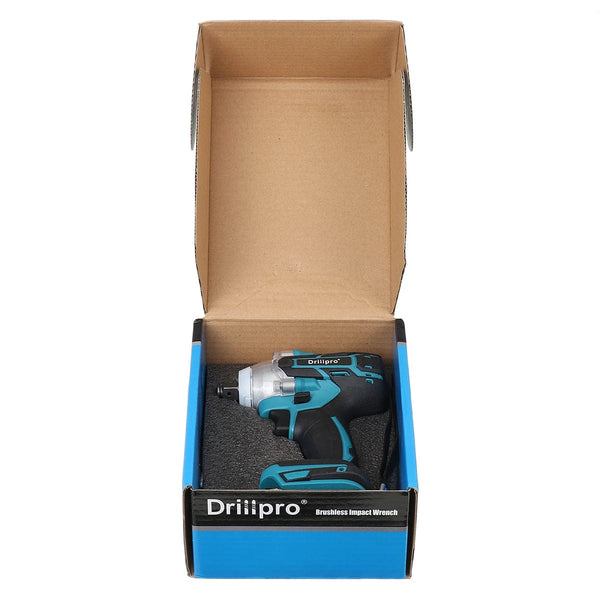 Planet Gates B Without Battery / CHINA Drillpro 520N.M Brushless Cordless Electric Impact Wrench 1/2 inch Socket Wrench Power Tools Rechargeable For Makita 18V Battery