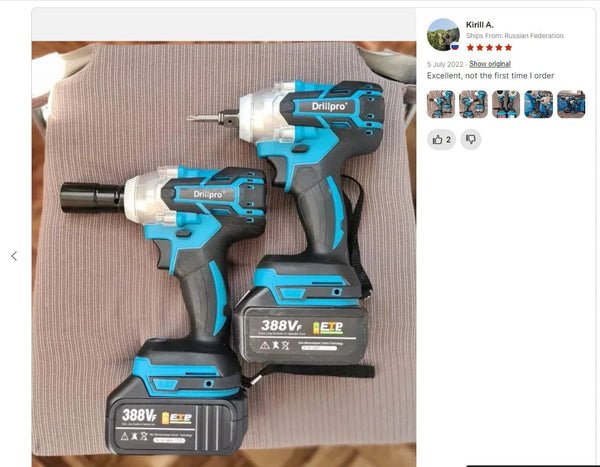 Planet Gates B Without Battery / CHINA Drillpro 520N.M Brushless Cordless Electric Impact Wrench 1/2 inch Socket Wrench Power Tools Rechargeable For Makita 18V Battery