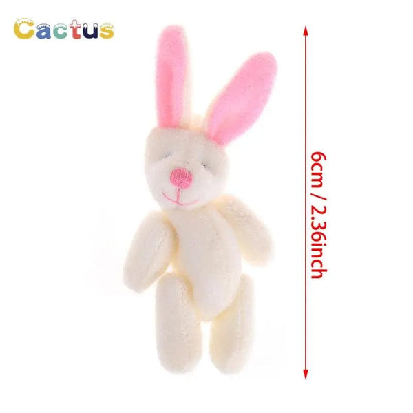 Planet Gates B1 6cm / 1PCS 4/4.5/6cm Mini Teddy Bear Plush Toy Joint Bear Cartoon Stuffed Dolls Long Ear Rabbit Toys Souvenirs For Children Small Gifts