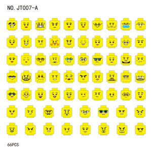 Planet Gates B27-9-4 WW2 Military Army Emotional Expression Building Blocks Zombies Face Soldier Figure Injured Head Bandage Bricks Halloween Kid Toy