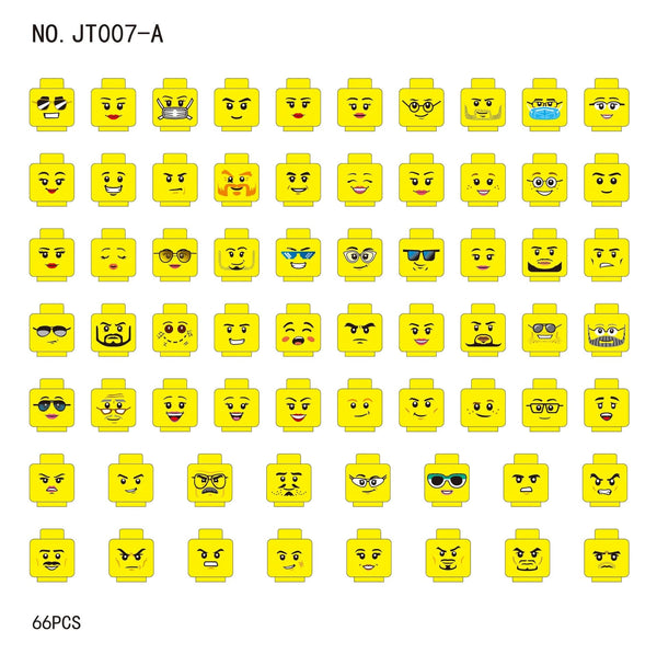 Planet Gates B27-9-4 WW2 Military Army Emotional Expression Building Blocks Zombies Face Soldier Figure Injured Head Bandage Bricks Halloween Kid Toy