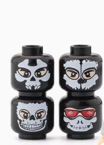 Planet Gates B27-9-4 WW2 Military Army Emotional Expression Building Blocks Zombies Face Soldier Figure Injured Head Bandage Bricks Halloween Kid Toy