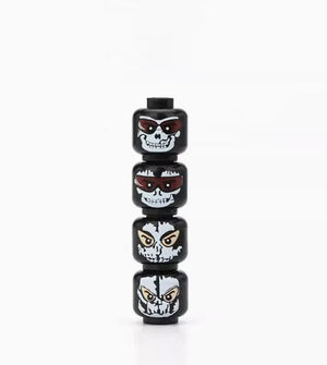 Planet Gates B27-9-4 WW2 Military Army Emotional Expression Building Blocks Zombies Face Soldier Figure Injured Head Bandage Bricks Halloween Kid Toy