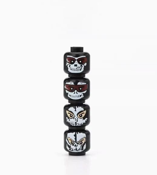 Planet Gates B27-9-4 WW2 Military Army Emotional Expression Building Blocks Zombies Face Soldier Figure Injured Head Bandage Bricks Halloween Kid Toy