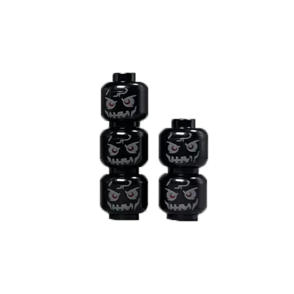 Planet Gates B27-9-4 WW2 Military Army Emotional Expression Building Blocks Zombies Face Soldier Figure Injured Head Bandage Bricks Halloween Kid Toy