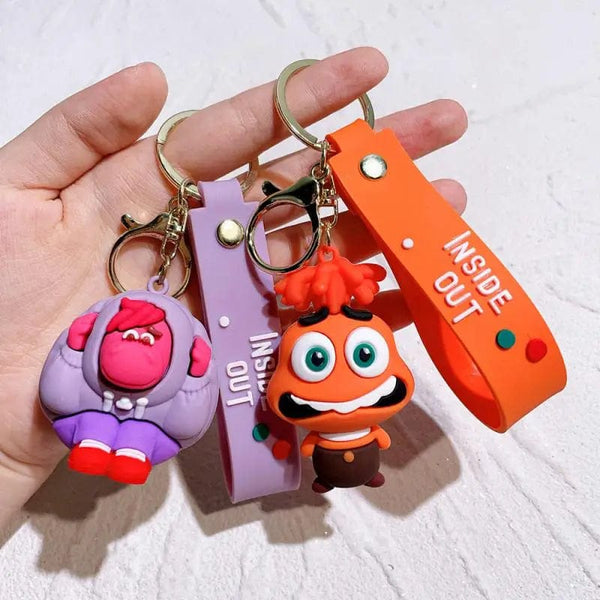 Planet Gates B492-4 New Inside Out 2 Keychain Kawaii Disney Movie Anime Anxiety Ennui Envy Cute Girls Creative Bag Pendant Car Keychain Toys Gifts