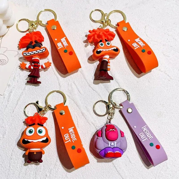 Planet Gates B492-4 New Inside Out 2 Keychain Kawaii Disney Movie Anime Anxiety Ennui Envy Cute Girls Creative Bag Pendant Car Keychain Toys Gifts