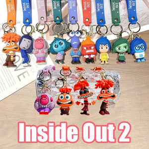 Planet Gates B492-4 New Inside Out 2 Keychain Kawaii Disney Movie Anime Anxiety Ennui Envy Cute Girls Creative Bag Pendant Car Keychain Toys Gifts