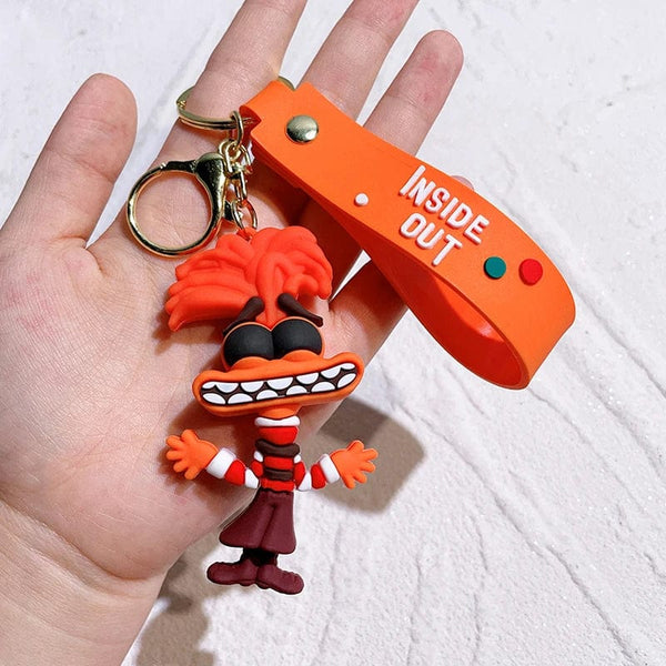 Planet Gates B492-4 New Inside Out 2 Keychain Kawaii Disney Movie Anime Anxiety Ennui Envy Cute Girls Creative Bag Pendant Car Keychain Toys Gifts