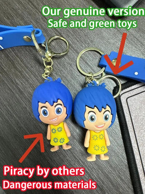 Planet Gates B492-4 New Inside Out 2 Keychain Kawaii Disney Movie Anime Anxiety Ennui Envy Cute Girls Creative Bag Pendant Car Keychain Toys Gifts